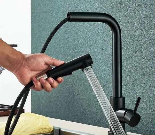 Gourmet Flexible Kitchen Faucet Clean Sink