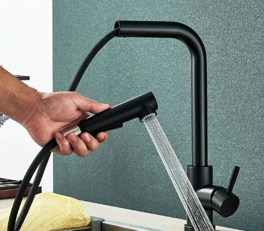 Gourmet Flexible Kitchen Faucet Clean Sink